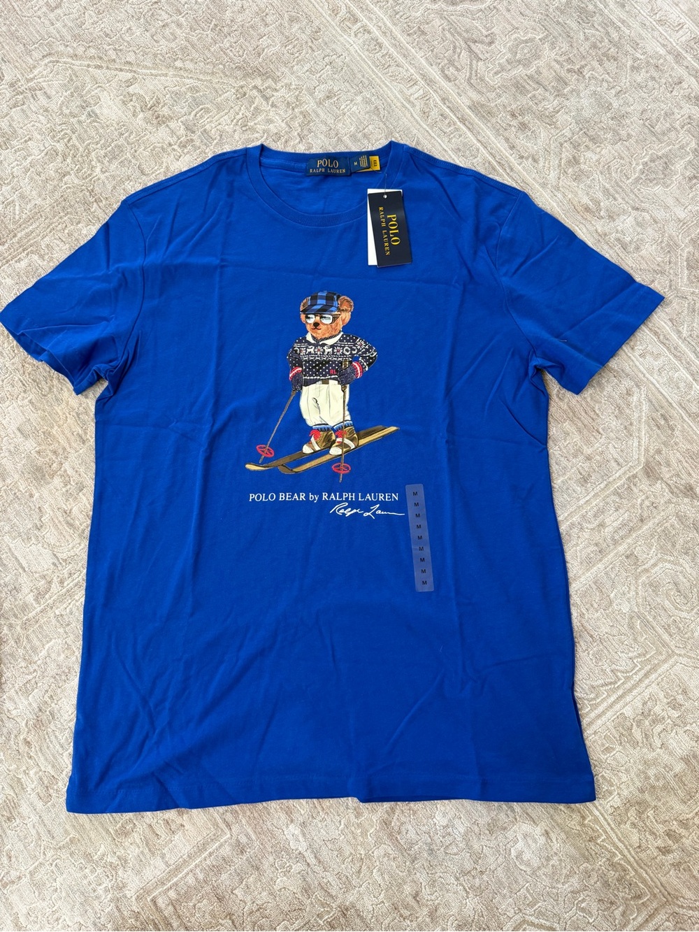 NWT Polo Ralph Lauren Polo Bear Ski T-Shirt Men’s M Blue